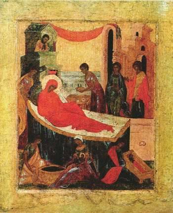 Рождество Богородицы. Икона XVI в.